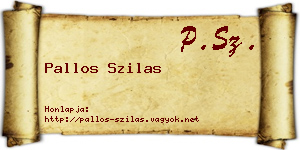 Pallos Szilas névjegykártya
